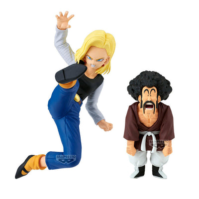 Set 2 Figures Android 18 & Mr. Satan Match Makers Dragon Ball Z 11-8CM — image 1