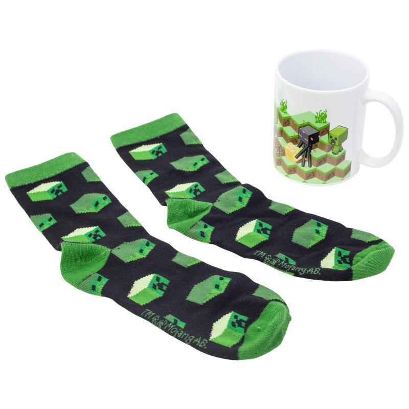 Set Socks + Mug 325ML Minecraft Core
