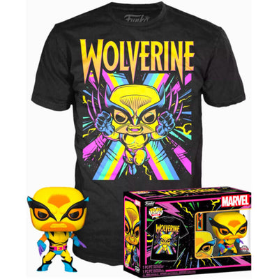 Set Figure Pop & Tee Marvel Wolverine Black Light Size XL — image 1