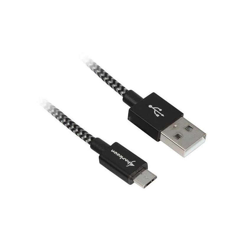 Sharkoon USB 2.0 Cable USB-A Plug Micro-usb Plug 4044951026999