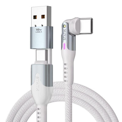 Statik Powerpivot Pro Rotating 2-IN-1 USB-C Cable White 2M — image 1
