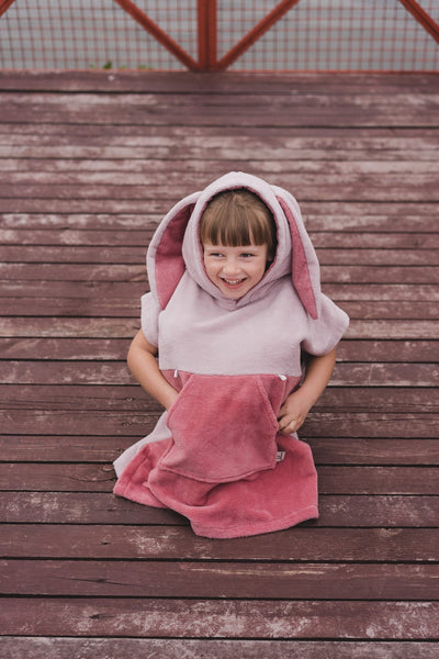 Surfbunny Kids Bath Poncho - Pink