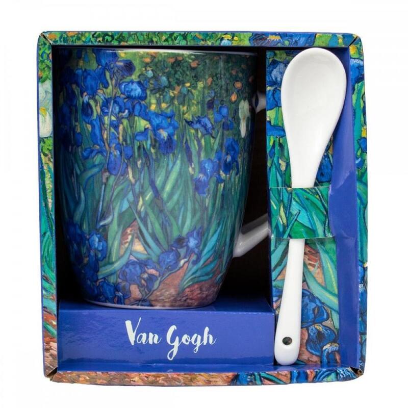 Enesco Mug With Cuchara Lirios Van Gogh