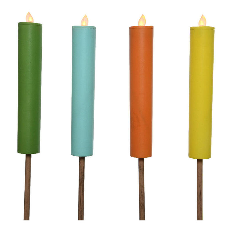 Candle Solar Efecto Llama Ø4 X 90CM Colours Surtidos